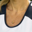 CC Sport Gold Tennis Charm Necklace Close Up